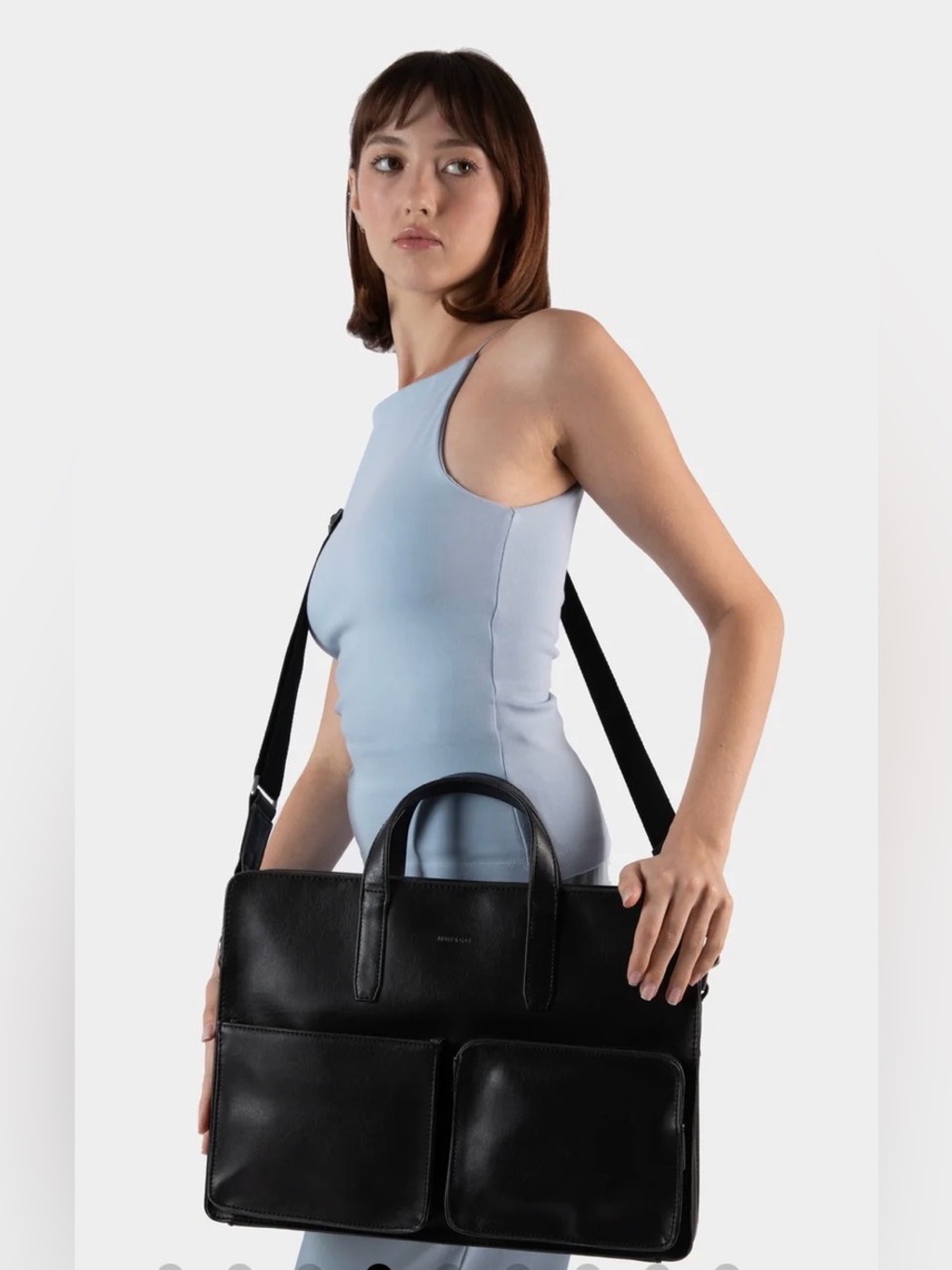 Matt and Nat | Soren Vegan Briefcase -Vintage